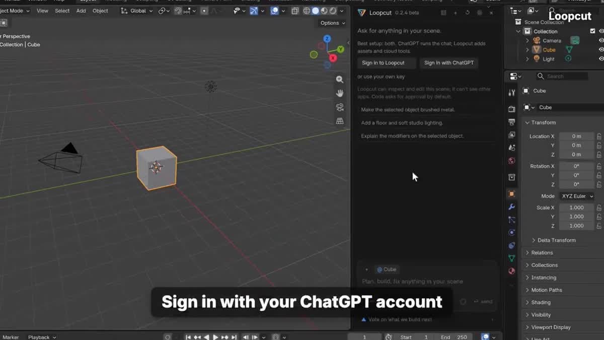 🤖تبدیل ChatGPT به یک طراح سه‌بعدی شخصی! 📰علاقه‌مندان یک شبکه عصبی را مستقیماً در نرم‌افزار Blender ادغام کرده‌اند تا ب